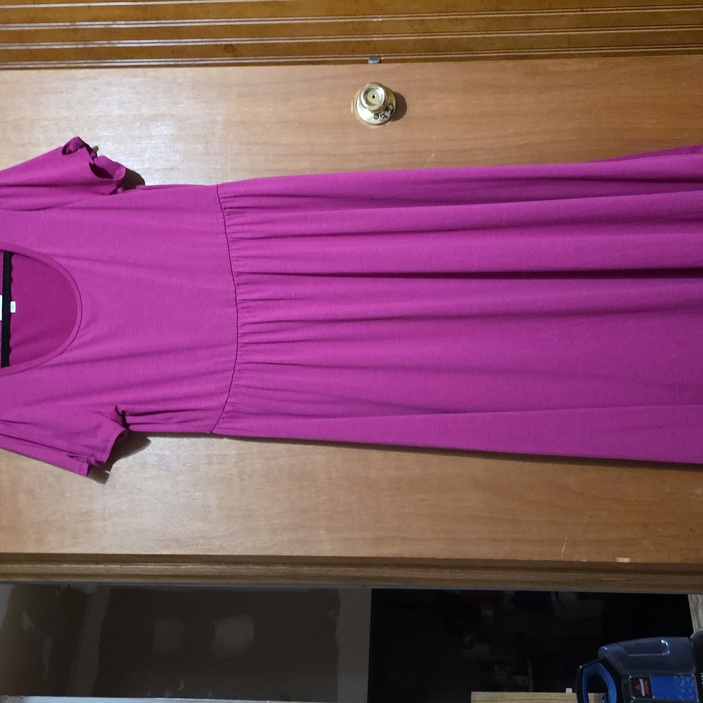 LuLaRoe Fuchsia Midi Dress